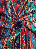 4 1/8 YD Quilting Cotton - Stripes of Paisley and Flowers
