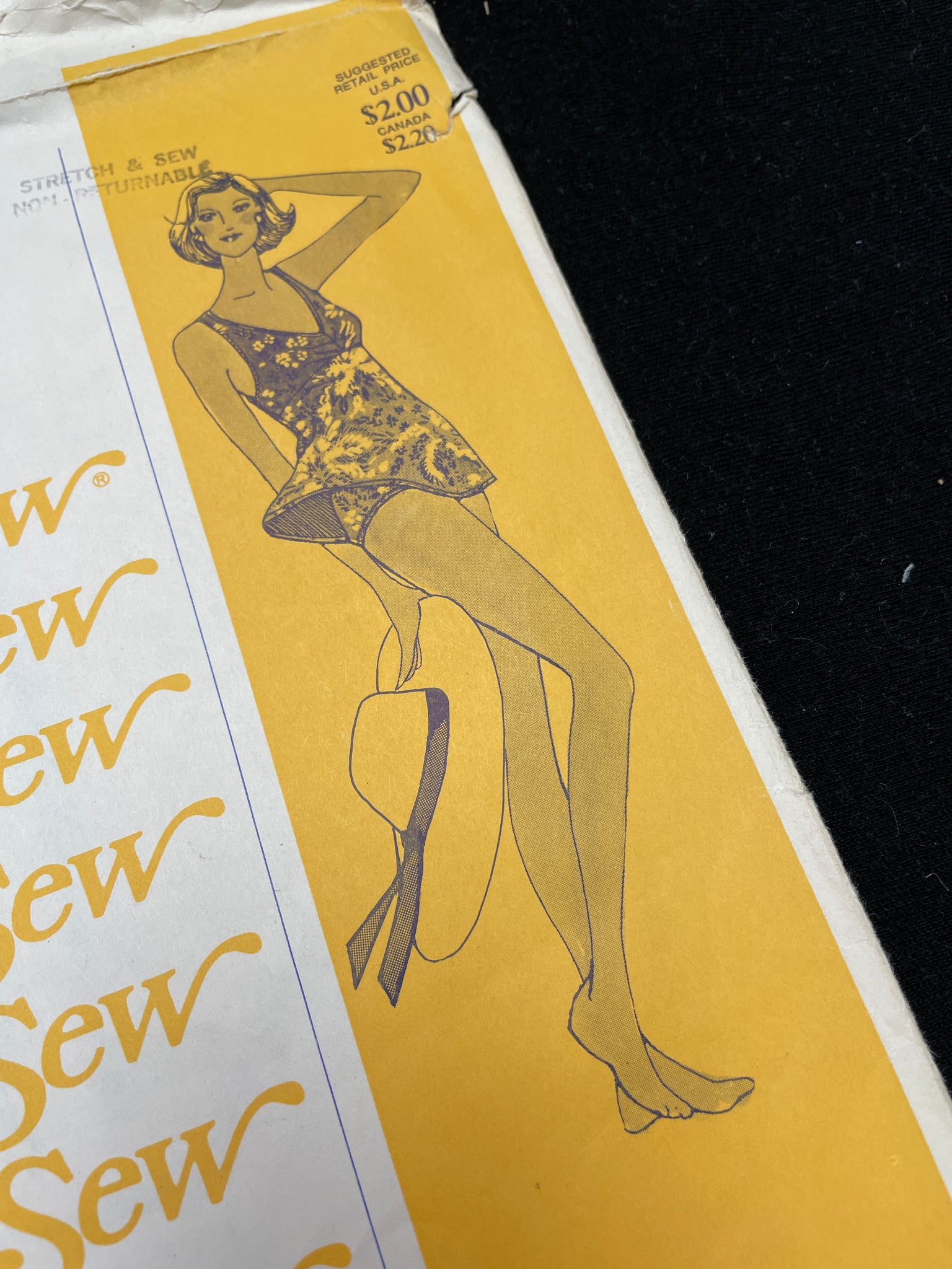 1976 Stretch & Sew 1327 Sewing Pattern - Sun and Swimsuit FACTORY FOLDED