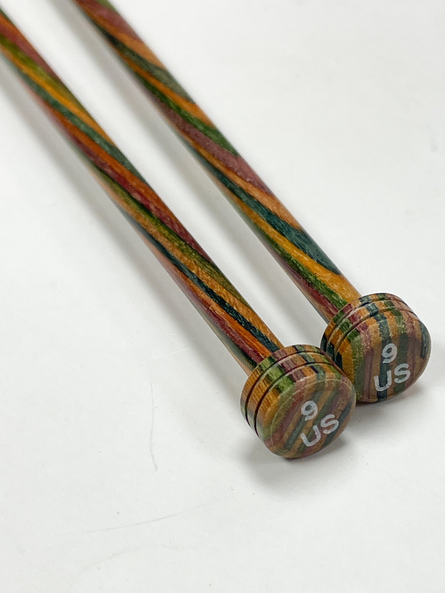Knitting Needles Wood Size 9 - Rainbow
