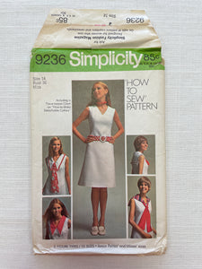 SALE 1970 Simplicity 9236 Pattern - Dress