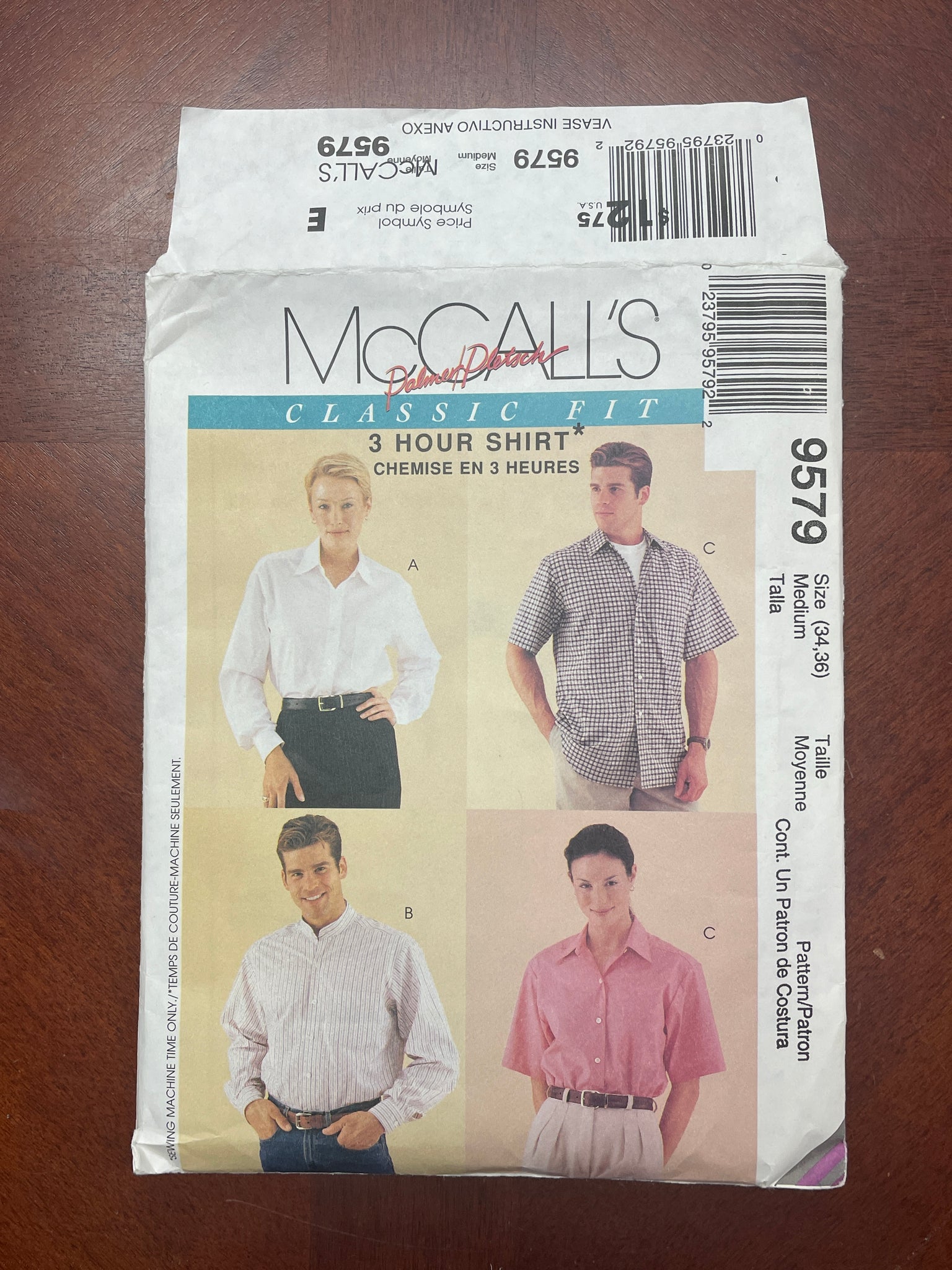 1998 McCall's 9579 Pattern - Shirts FACTORY FOLDED