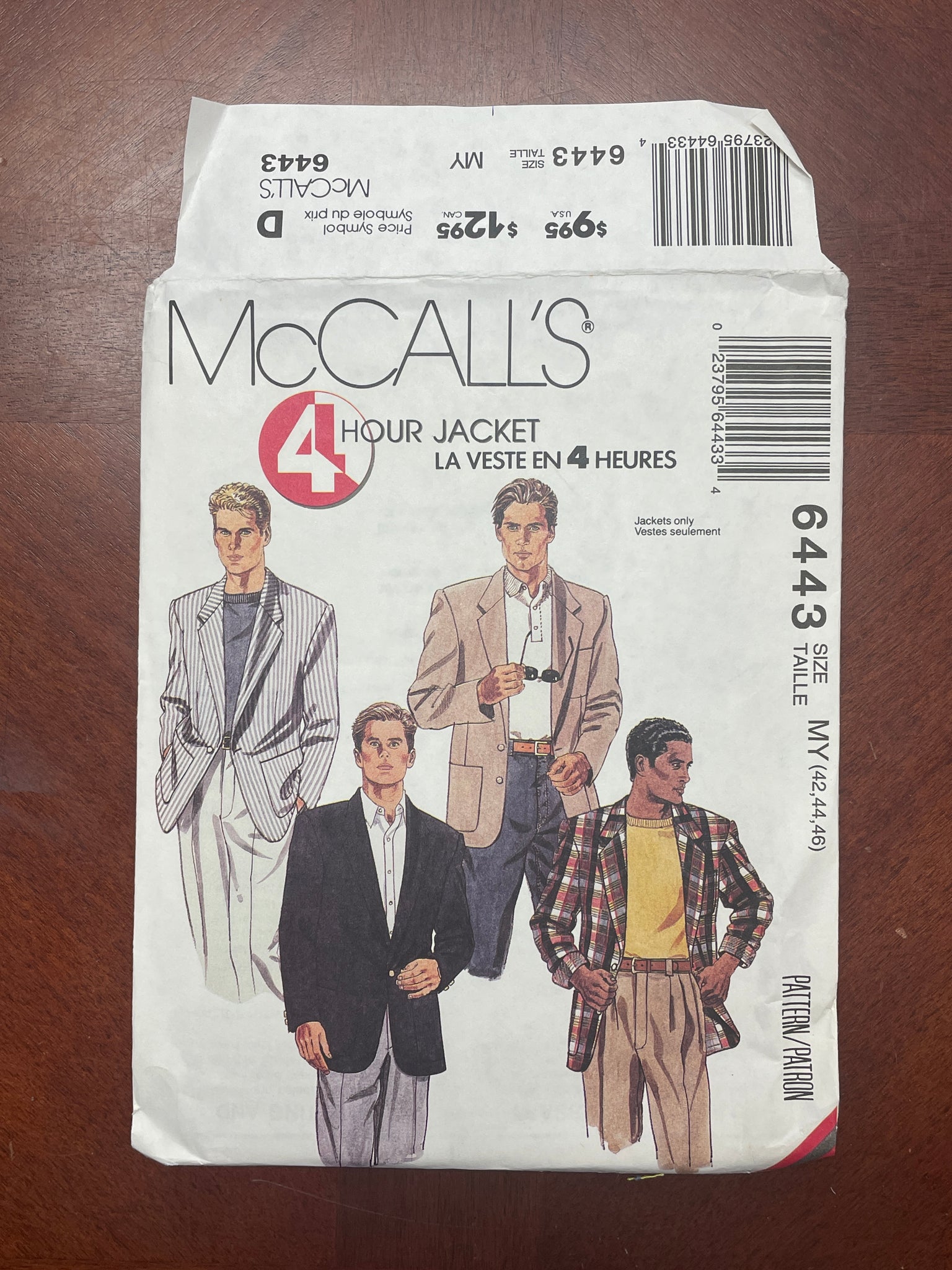 1993 McCall's 6443 Pattern - Jacket FACTORY FOLDED