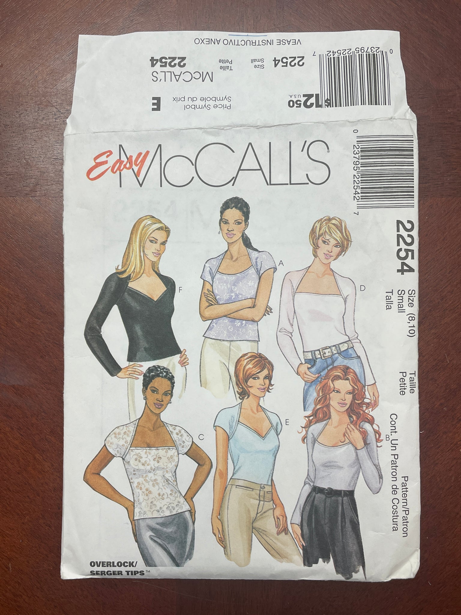 1999 McCall's 2254 Pattern - Knit Tops FACTORY FOLDED
