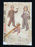 1948 Simplicity 2300 Sewing Pattern - Child's Overalls and Jacket