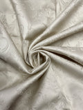 Cotton Sateen Jacquard EXTRA WIDE - Beige, Oyster, or Off White