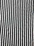 Rayon Printed Stripes - Black and White