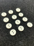 Buttons Plastic Set of 8 or 12 - White