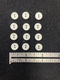 Buttons Plastic Set of 8 or 12 - White