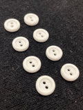 Buttons Plastic Set of 8 or 12 - White