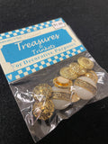 Button Plastic Set of 10 - Metallic Gold