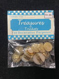Button Plastic Set of 10 - Metallic Gold