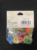 Button Plastic and Ribbon Rose Bundle - Various Colors
