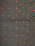 3 1/8+ YD Cotton - Black with Tiny Red Fleur-De-Lis