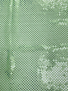 Polyester Knit Lurex with Confetti Dot - Bright Green with Green Dots