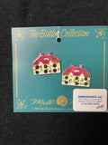 Button Ceramic Handmade Set of 2 - Birdhouses