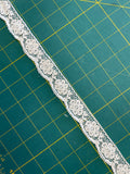 4 1/2 YD Lace Scalloped Trim Cotton Vintage - Off White
