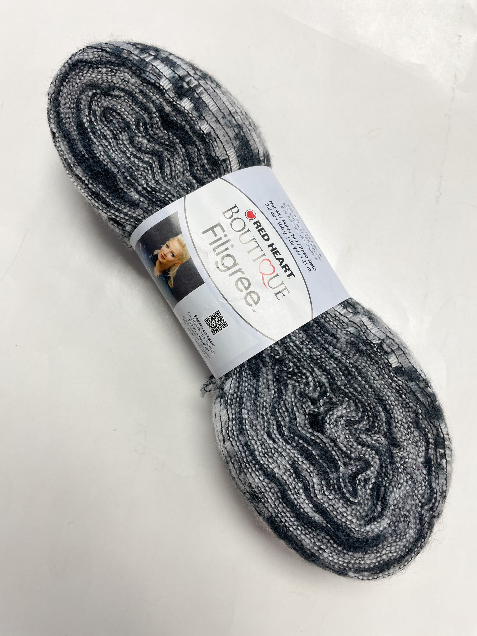 Ribbon Yarn Acrylic/Polyester - Multi Gray