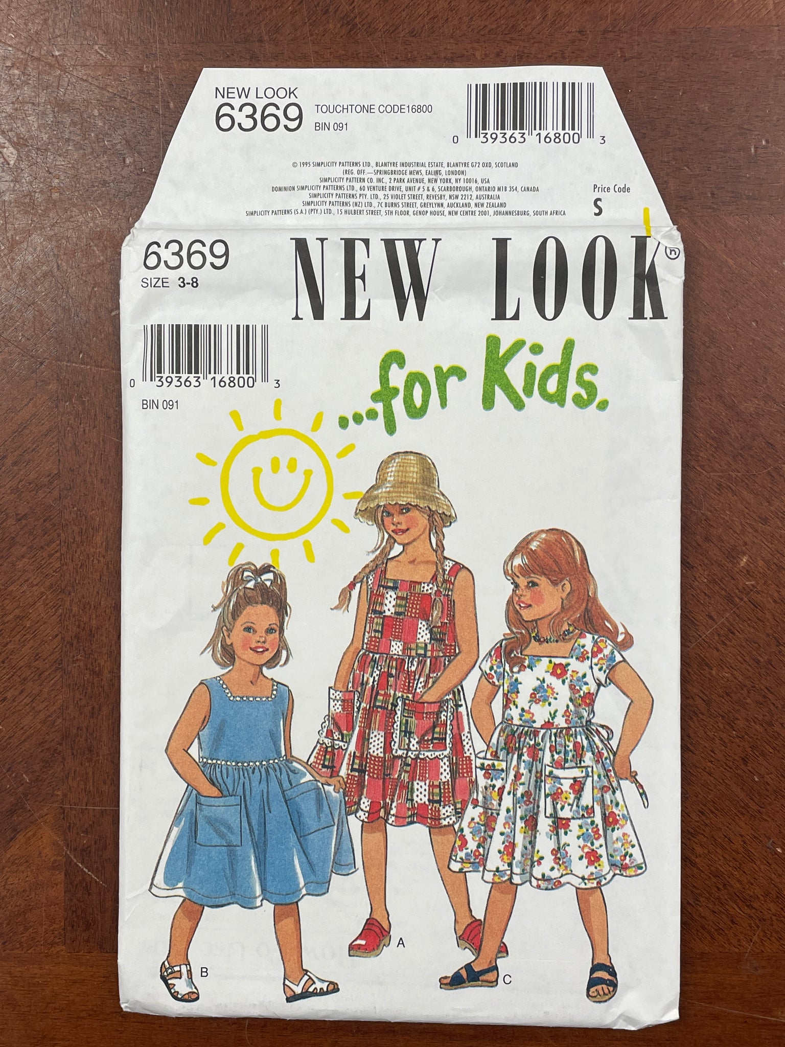 1995 New Look 6369 Pattern - Child's Jumper Dress FACTORY FOLDED