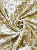 Cotton - Beige with White Flowers
