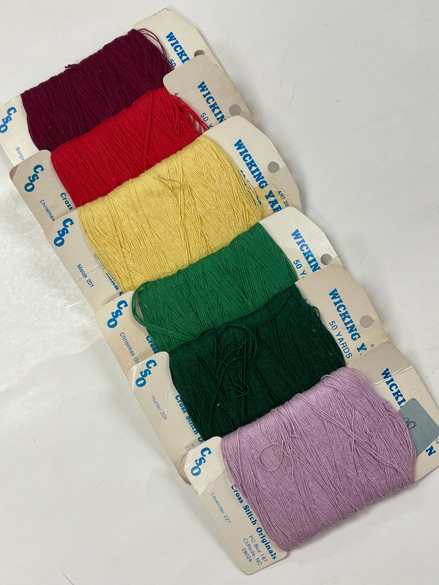 SALE Yarn Vintage Wicking Yarn - Various Colors