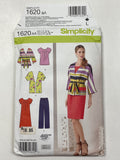 2013 Simplicity 1620 Sewing Pattern - Dress, Tunic, Pants and Jacket FACTORY FOLDED