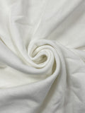 3 3/8 YD Poly/Cotton Knit Sweatshirt Fleece - White