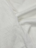 3 3/8 YD Poly/Cotton Knit Sweatshirt Fleece - White