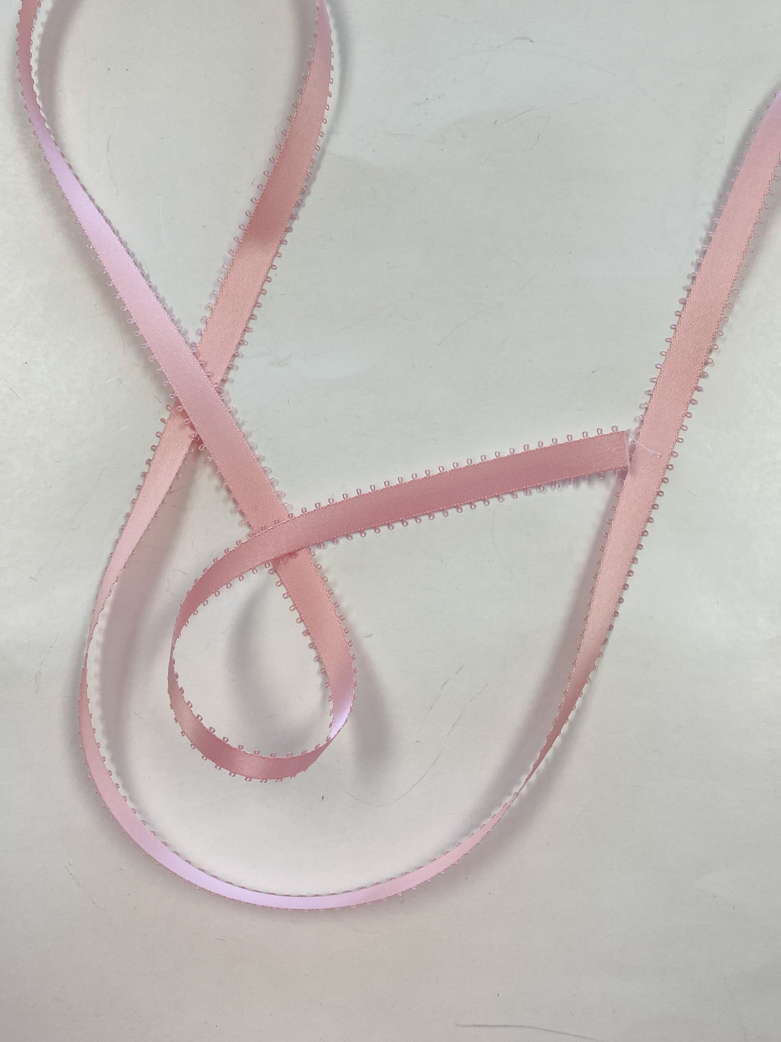 Rayon Picot Double Satin Ribbon- Pink