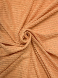 1 7/8 YD Nylon Terry Cloth Knit with Self Stripes Vintage - Butterscotch