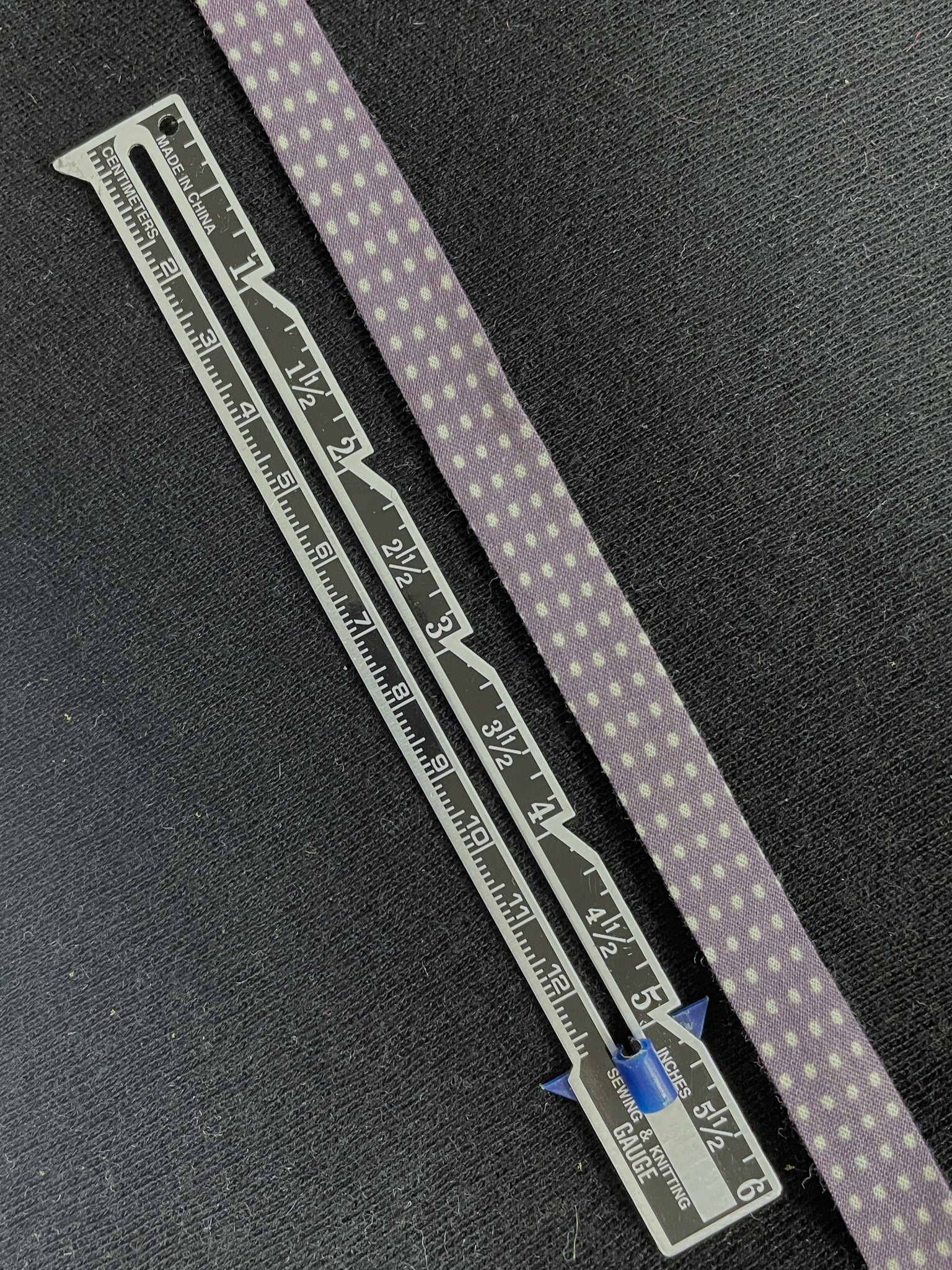 Cotton Bias Tape By-the-Yard -Purple with White Polka Dots