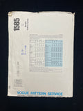 1970's Vogue 1585 Sewing Pattern - Adult Dress FACTORY FOLDED