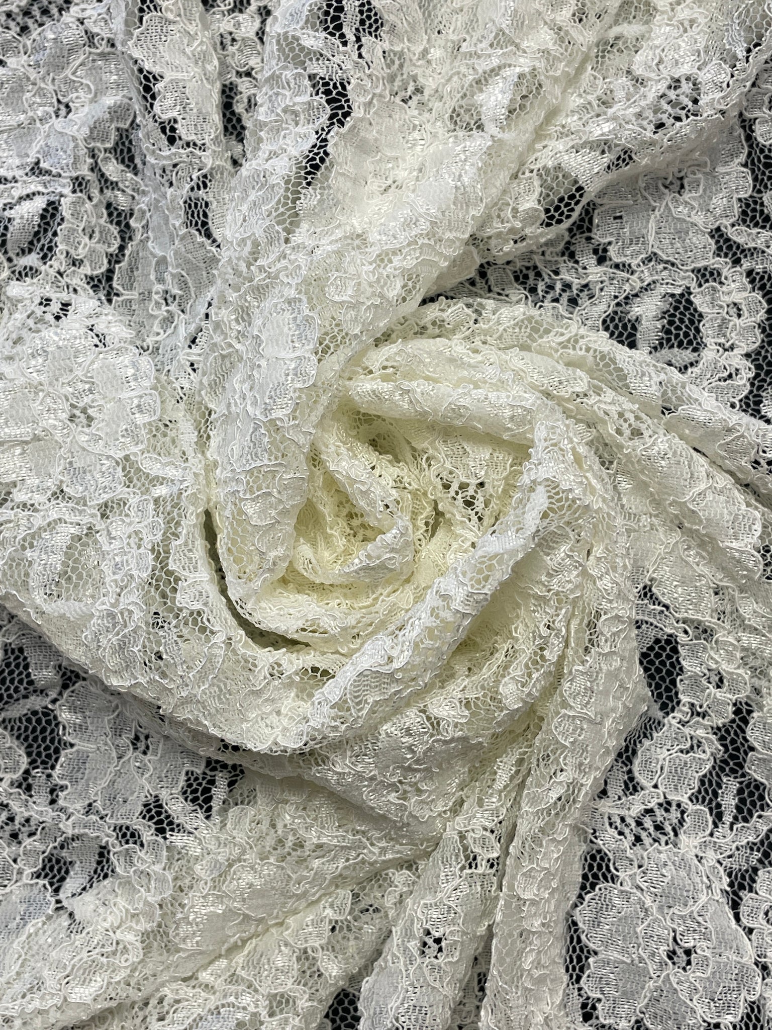 Nylon/Rayon Corded Lace Vintage - Off White
