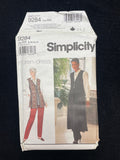 1994 Simplicity 9284 Sewing Pattern - Adult Pants, Shirt and Vest FACTORY FOLDED