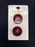 Buttons Plastic Set of 2 - Pearlescent Dark Red