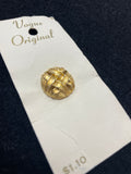 Buttons Metal 5/8" or 7/8" Vintage - Brass-Tone Basket Weave