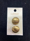 Buttons Metal Set of 2 - Brushed Brass Domes