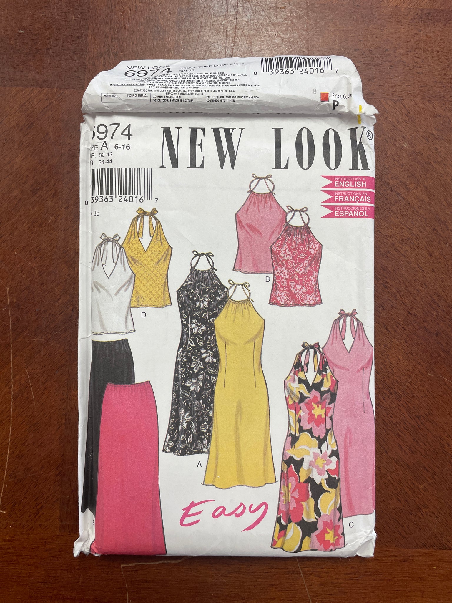 2010's New Look 6974 Pattern - Dress FACTORY FOLDED