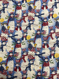 1 2/3 YD Quilting Cotton - Patriotic Snowmen