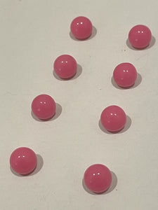 Buttons Plastic Set of 8 - Bubblegum Pink
