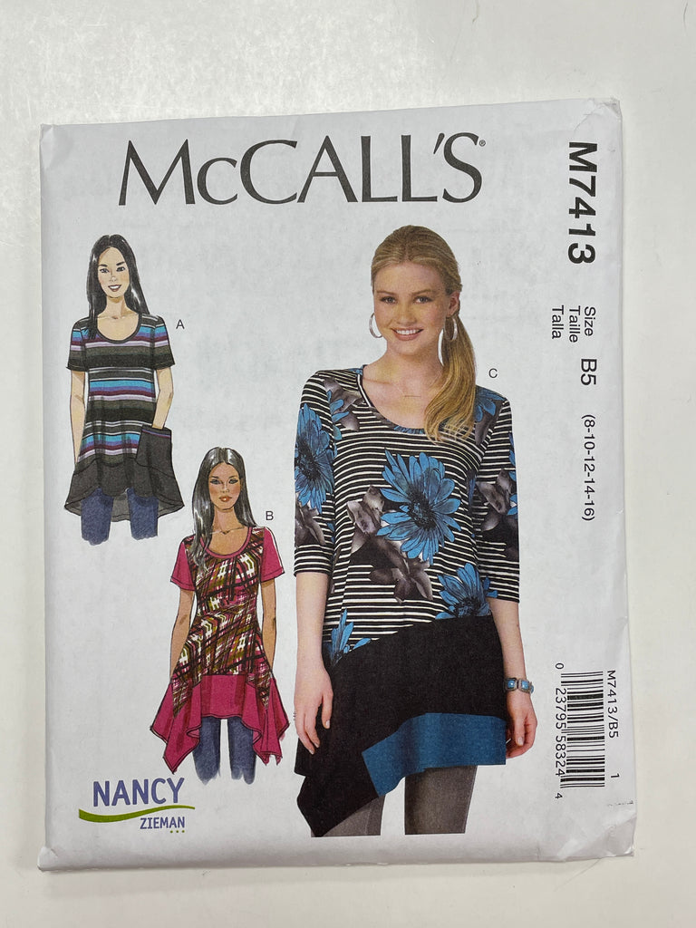 2016 McCall's 7413 Sewing Pattern - Blouses FACTORY FOLDED