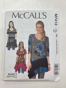 2016 McCall's 7413 Sewing Pattern - Blouses FACTORY FOLDED