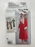 1930's Simplicity 0575 Sewing Pattern - Dress and Jacket FACTORY FOLDED