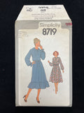 1978 Simplicity 8719 Sewing Pattern - Adult Dresses FACTORY FOLDED