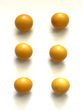 Buttons Shank Plastic Set of 6 - Muted Yellow Domes