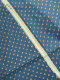 1 1/3 YD Cotton/Poly Vintage - Blue with Golden Yellow dots with Red Dashes