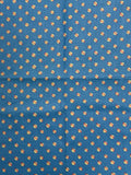 1 1/3 YD Cotton/Poly Vintage - Blue with Golden Yellow dots with Red Dashes