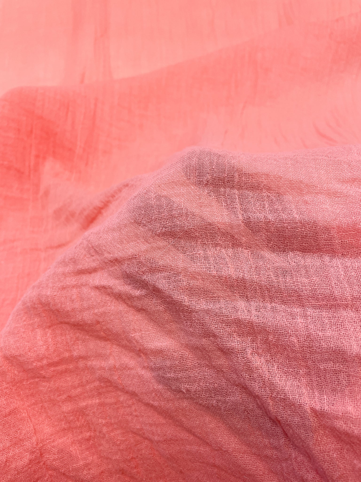 Cotton Gauze Vintage - Salmon Peach