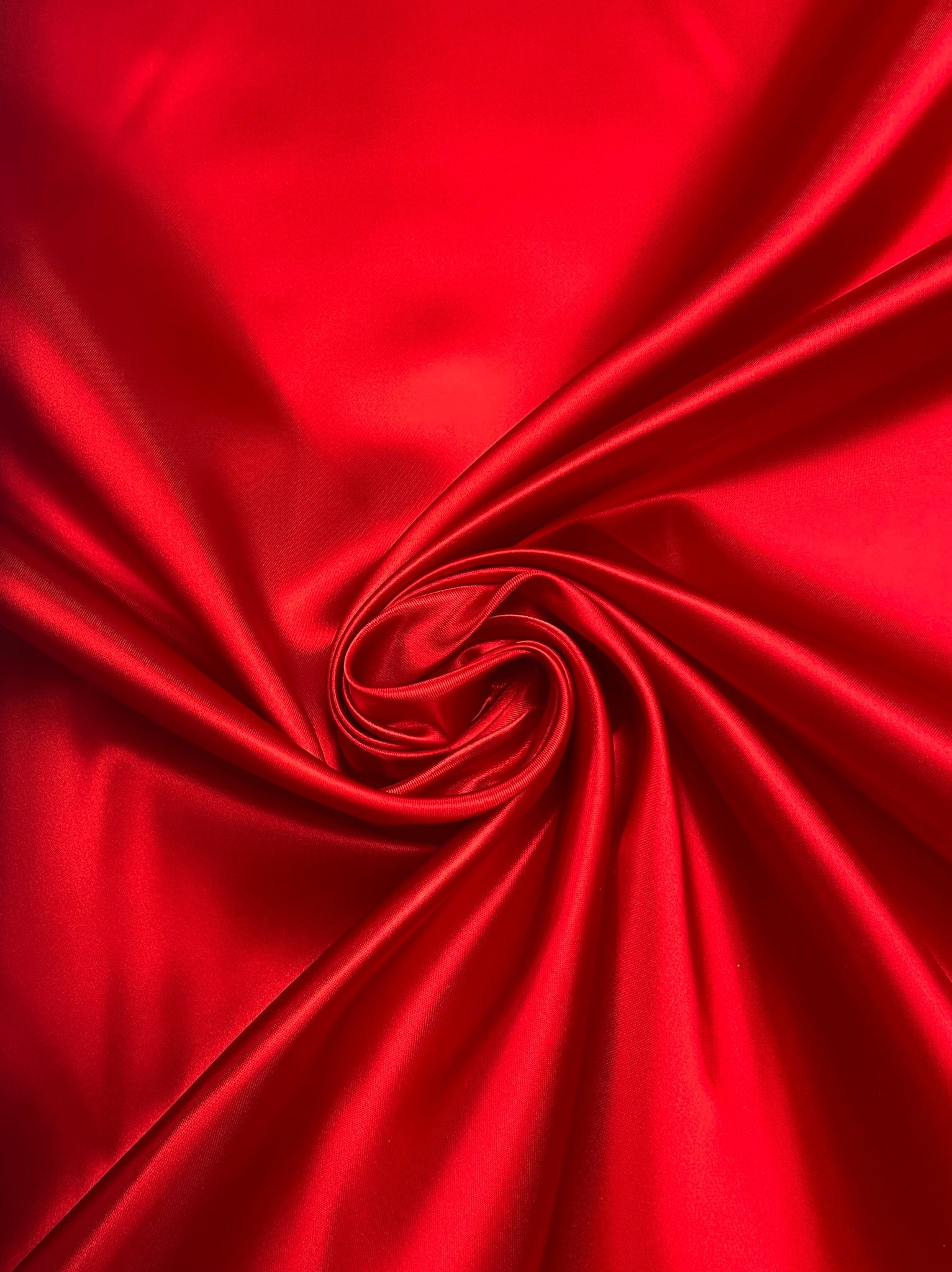 Acetate Satin Vintage - Tomato Red