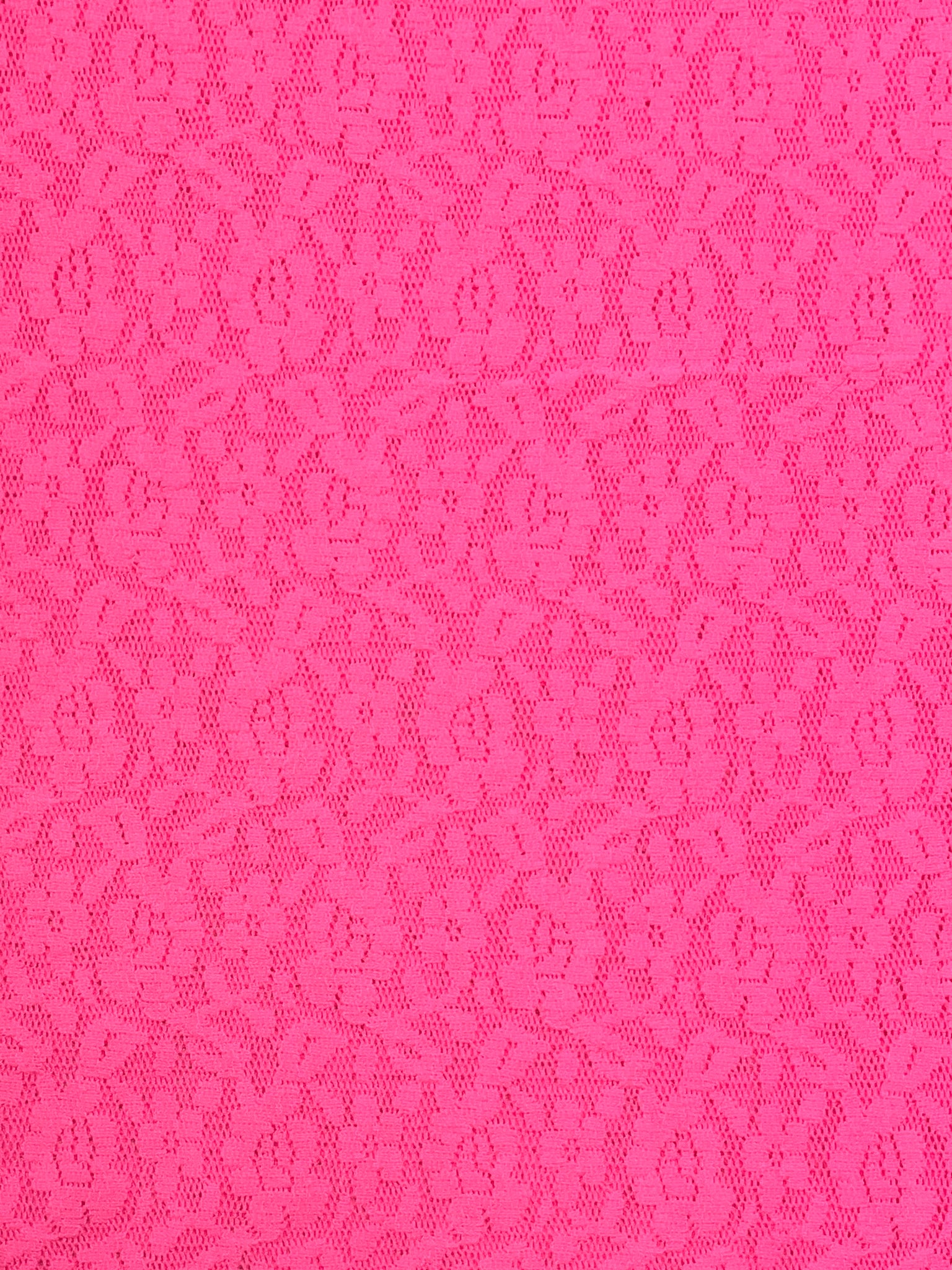 Nylon Stretch "Lace" - Neon Pink