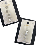 Button Plastic Set of 4 or 5 - Pearlescent White